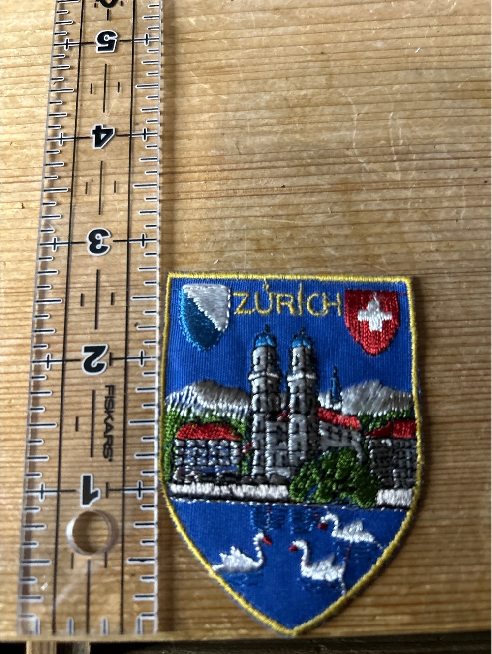 Zurich Embroidered Travel Patch with Swiss Coat of Arms